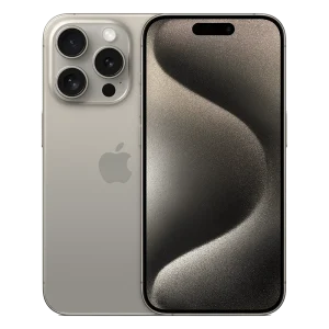 Celular iPhone 15 Pro titanio natural ambos lados